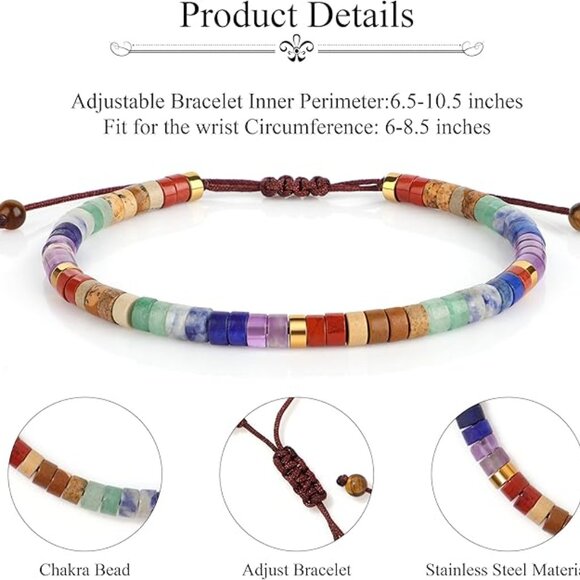 Chakra Bracelets for Women Crystals & Healing Stones Crystal Bracelet Healing - Picture 8 of 8
